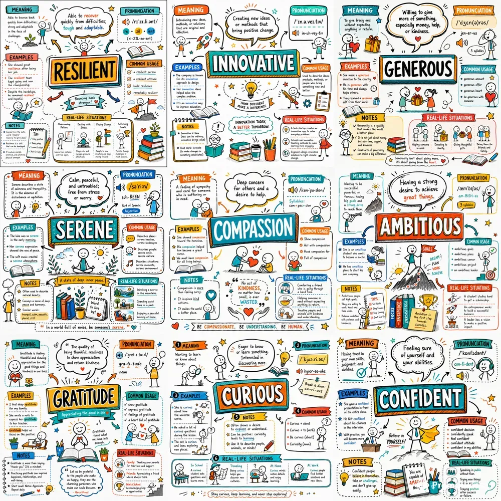Educational Vocabulary Infographics