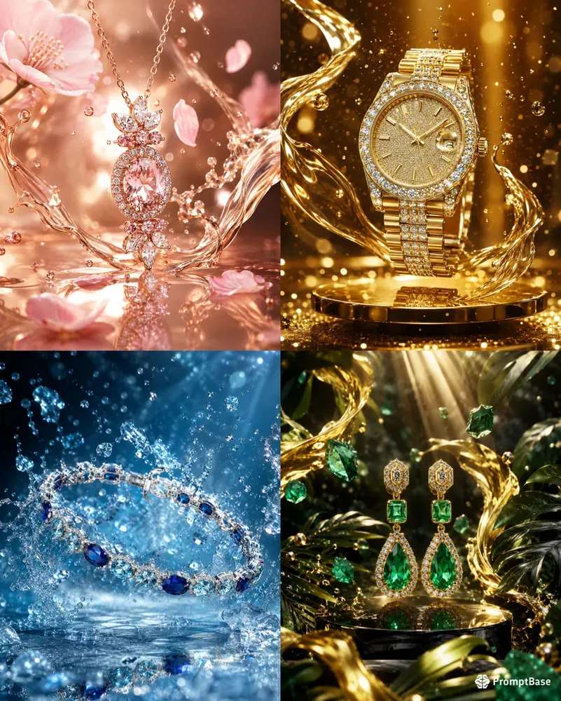 Luxury Diamond Jewelry Splash Ads