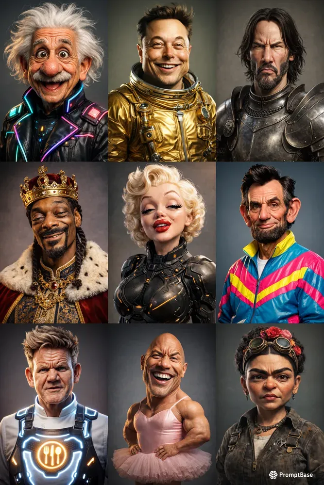 3D Hyperrealistic Caricatures