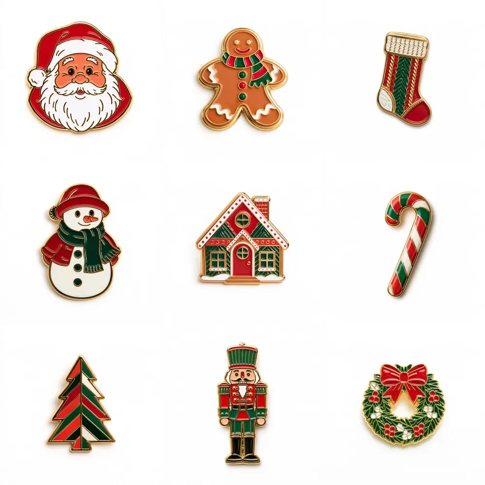 Enamel Pin Christmas Stickers