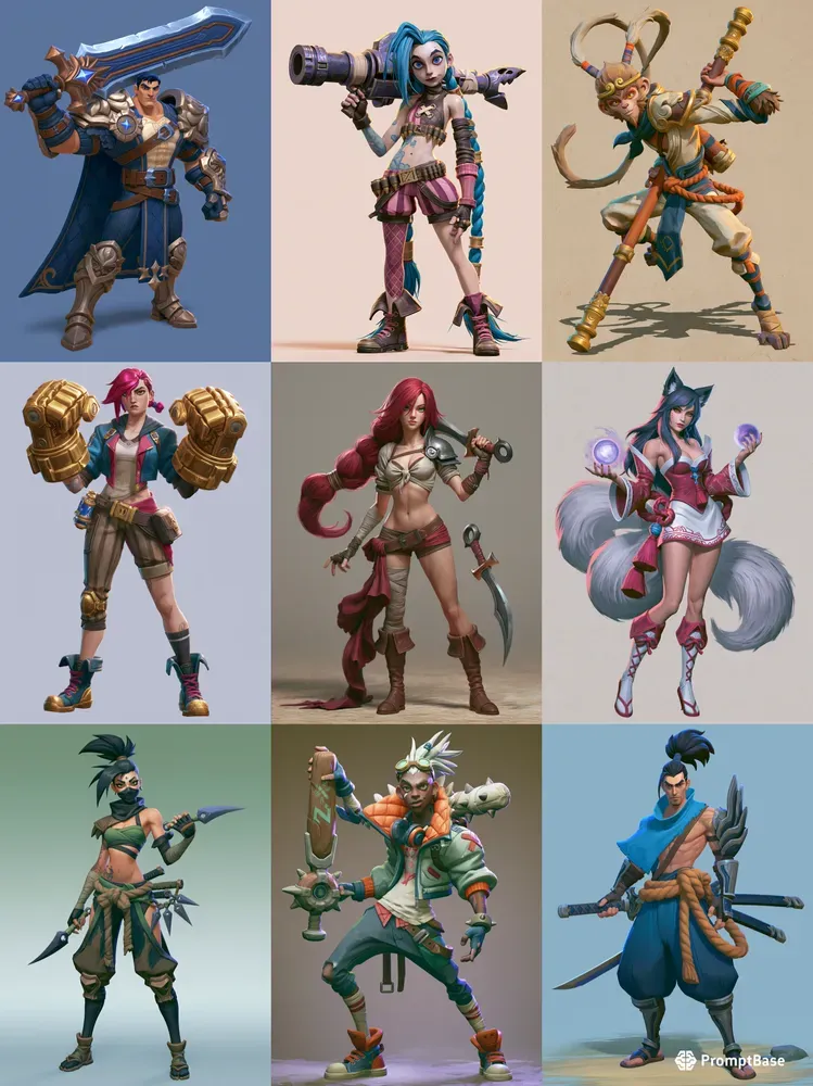 League Of Legends Painterly 3D Characters