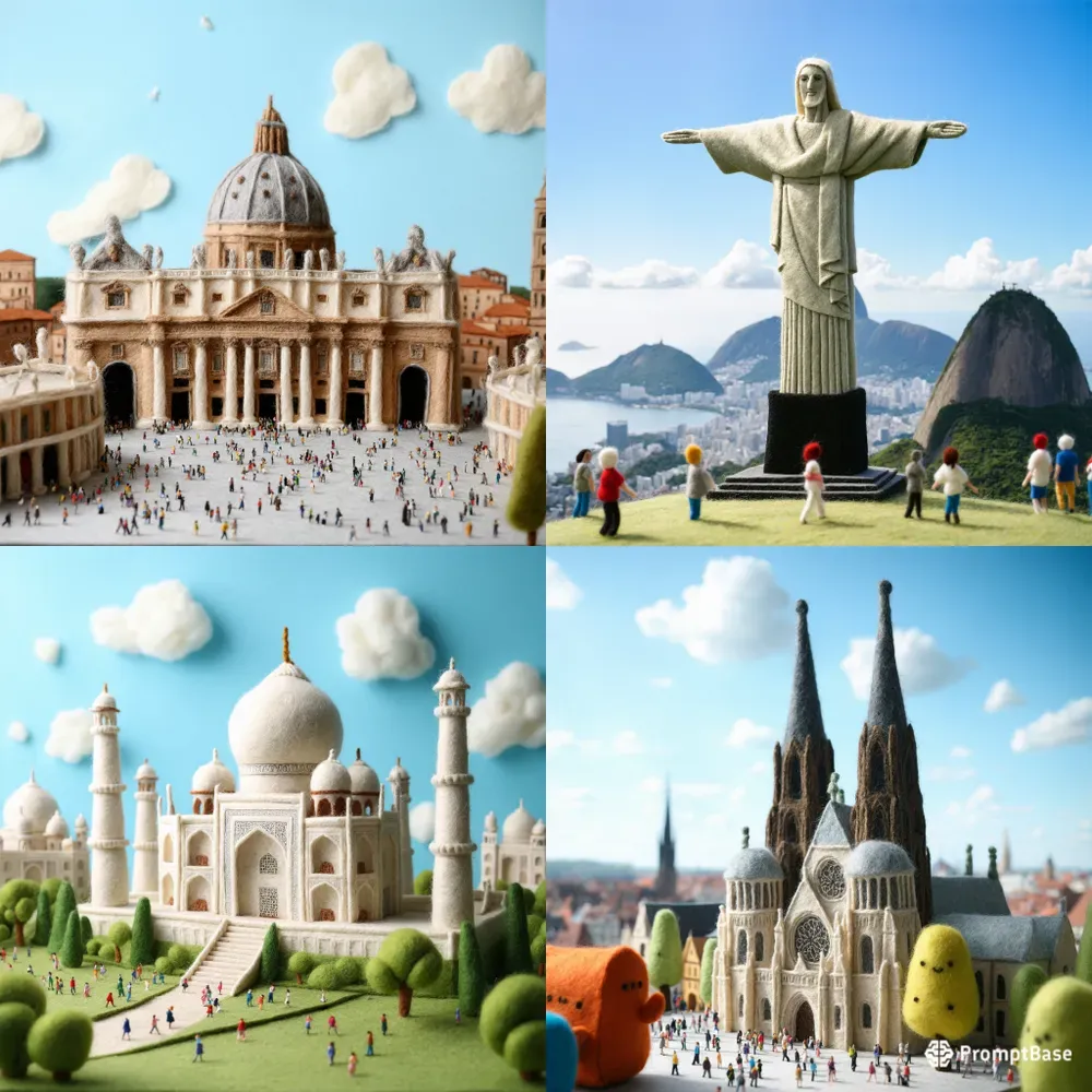 Felt Wool Landmarks