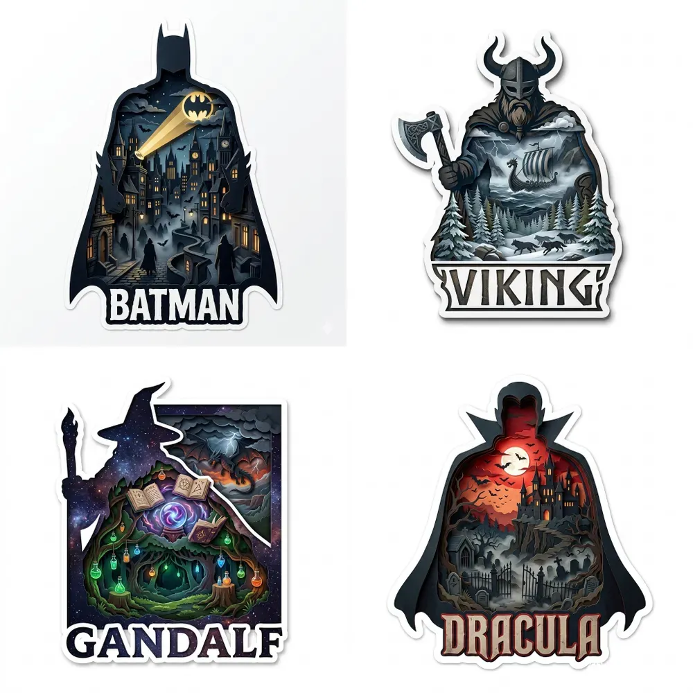 Dark Silhouette Stickers