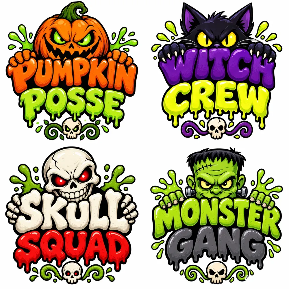 Halloween Slime Mascot Logo Makers