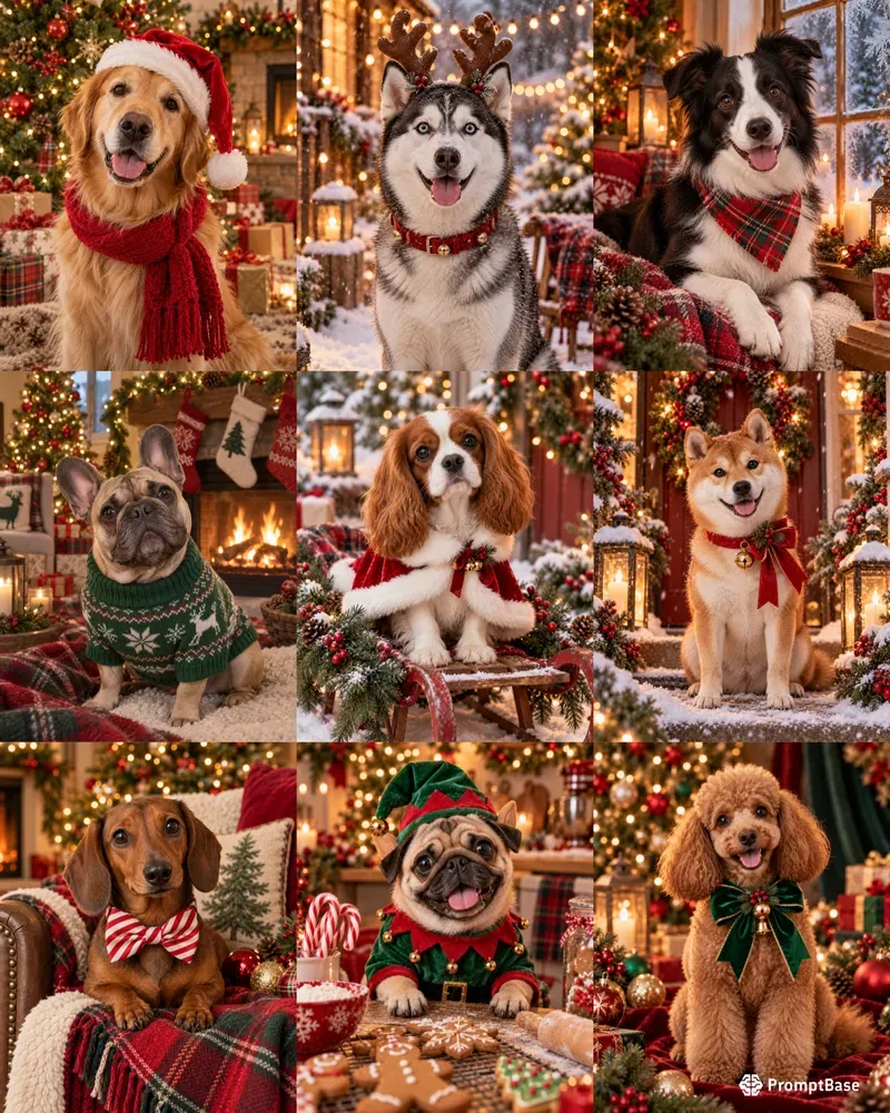 Christmas Dog Portraits