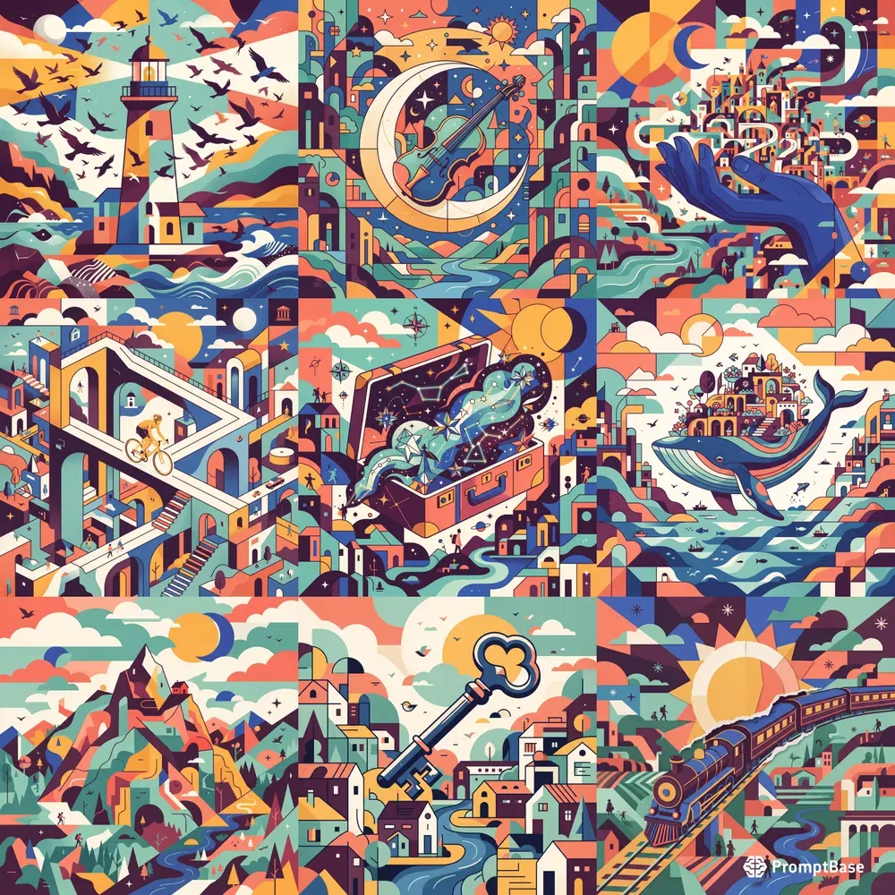 Geometric Story Prints