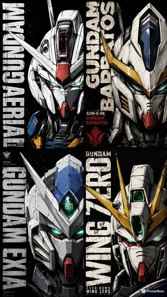 Gundam Face Posters
