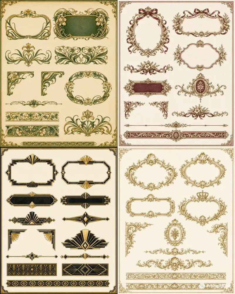 Vintage Decorative Frame Engines