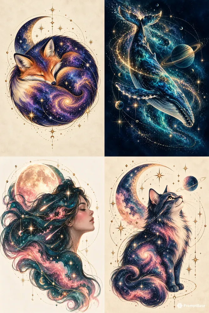 Elegant Cosmic Art Prints