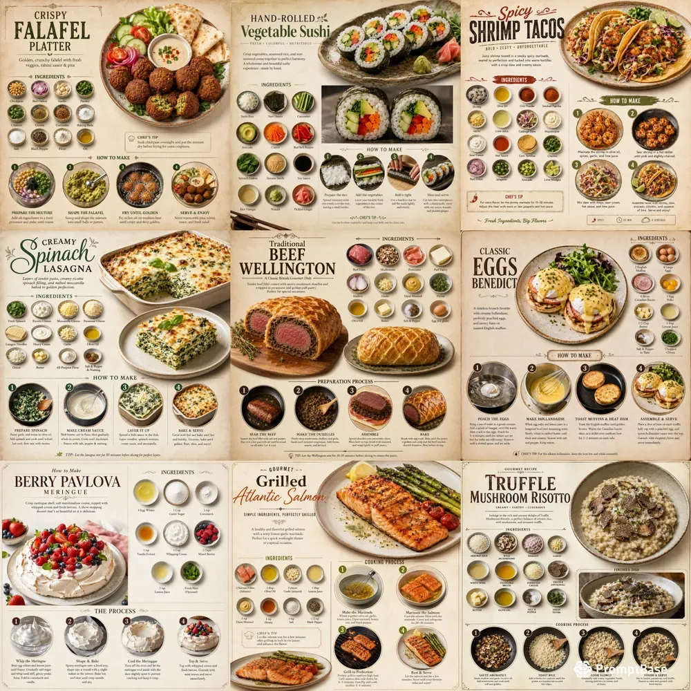Gourmet Recipe Infographic Generator