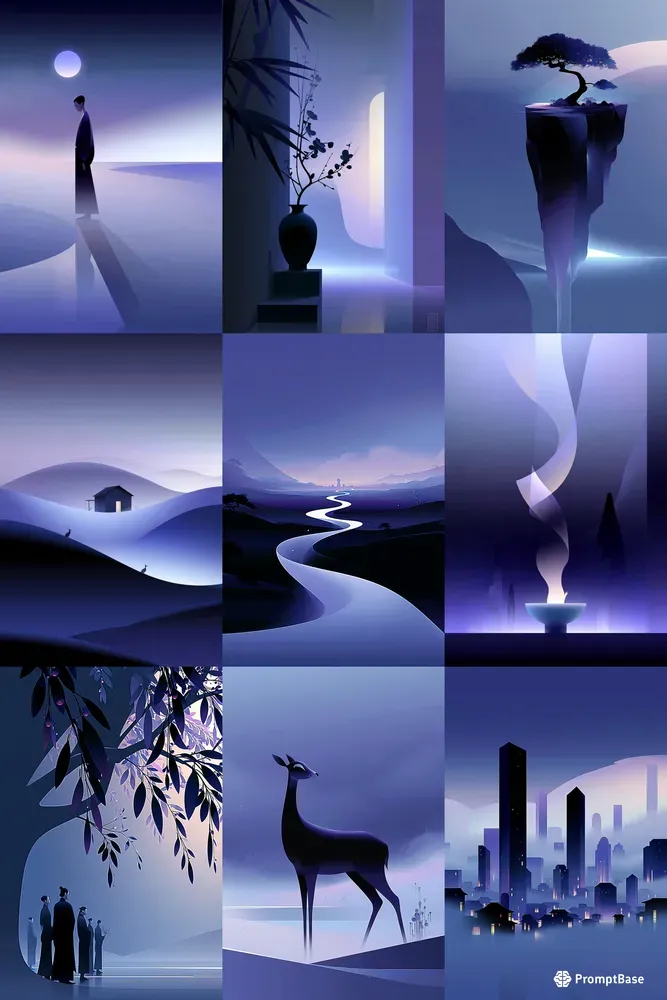 Calm Minimal Gradient Wall Art