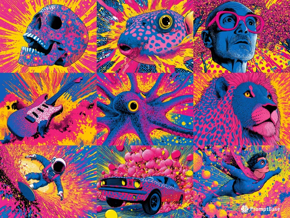 Psychedelic Neon Poparts