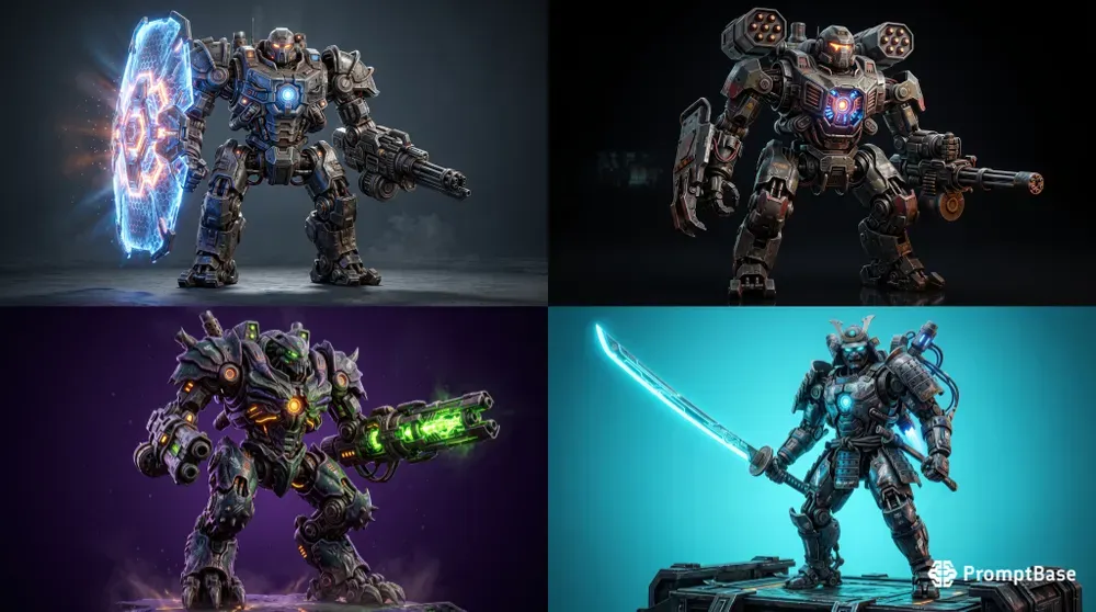 3D Giant Game Mech Robots