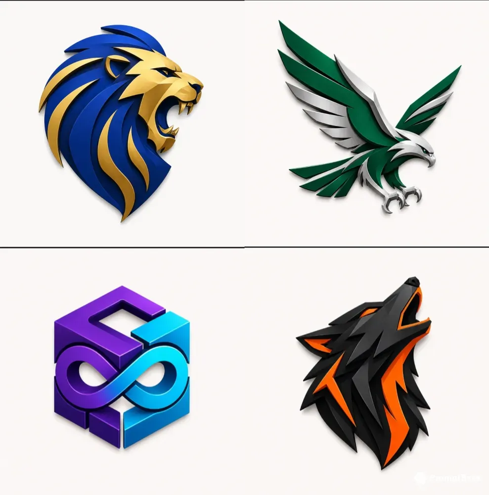 3D Minimalist Startup Logos