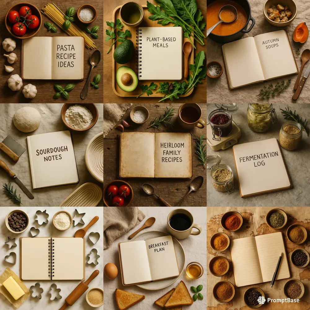 Recipe Notebook Flatlay Generators