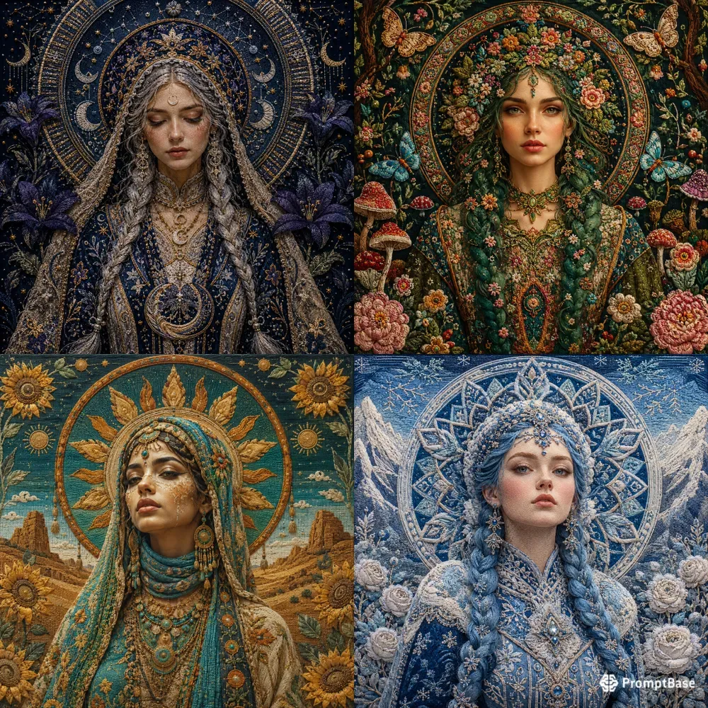 Embroidered Fantasy Muses