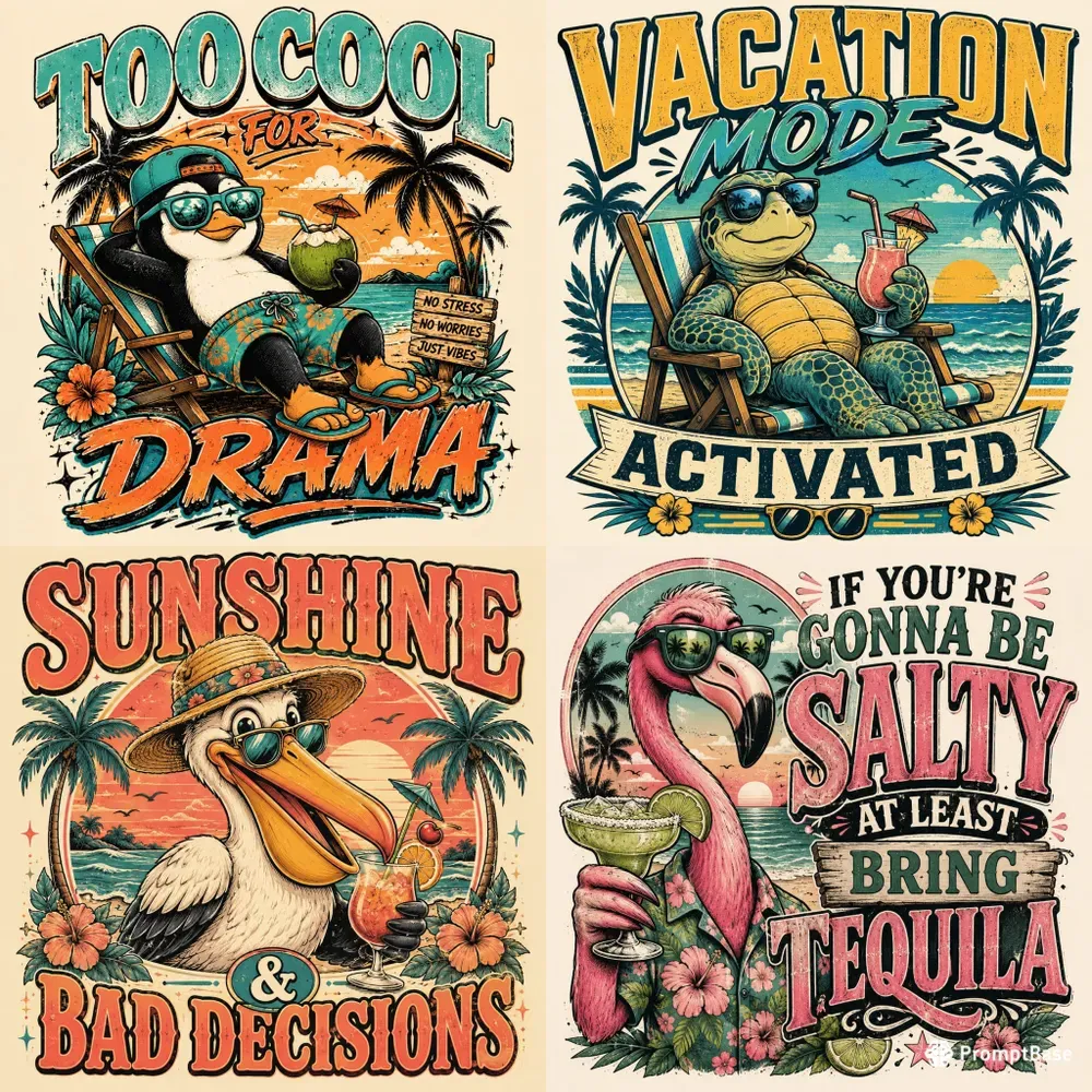 Vintage Salty Animal Tshirts