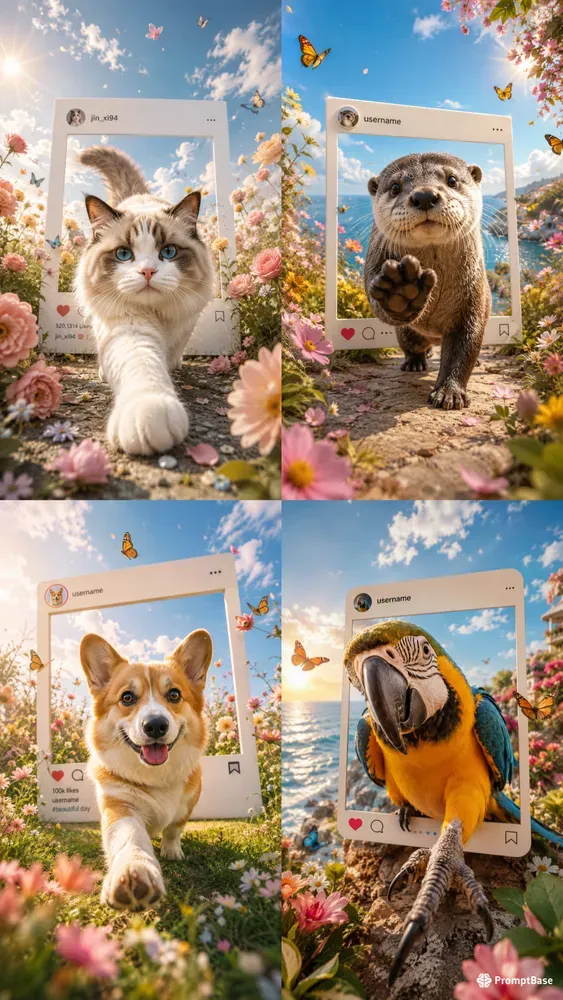 3D Popout Pet Instagram Posters