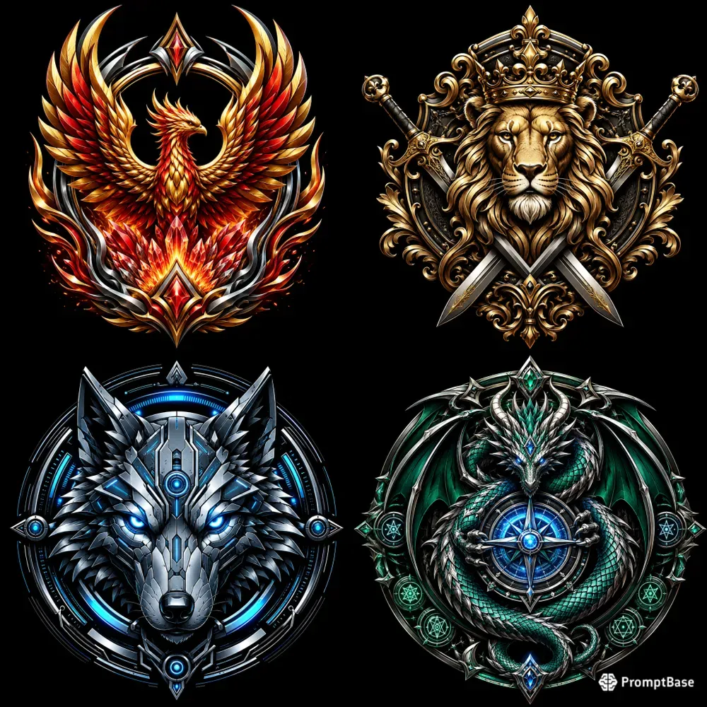 Mystic Dragon Compass Crests