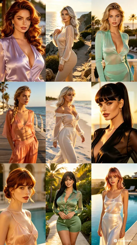 Golden Hour Sheer Fashion Girls