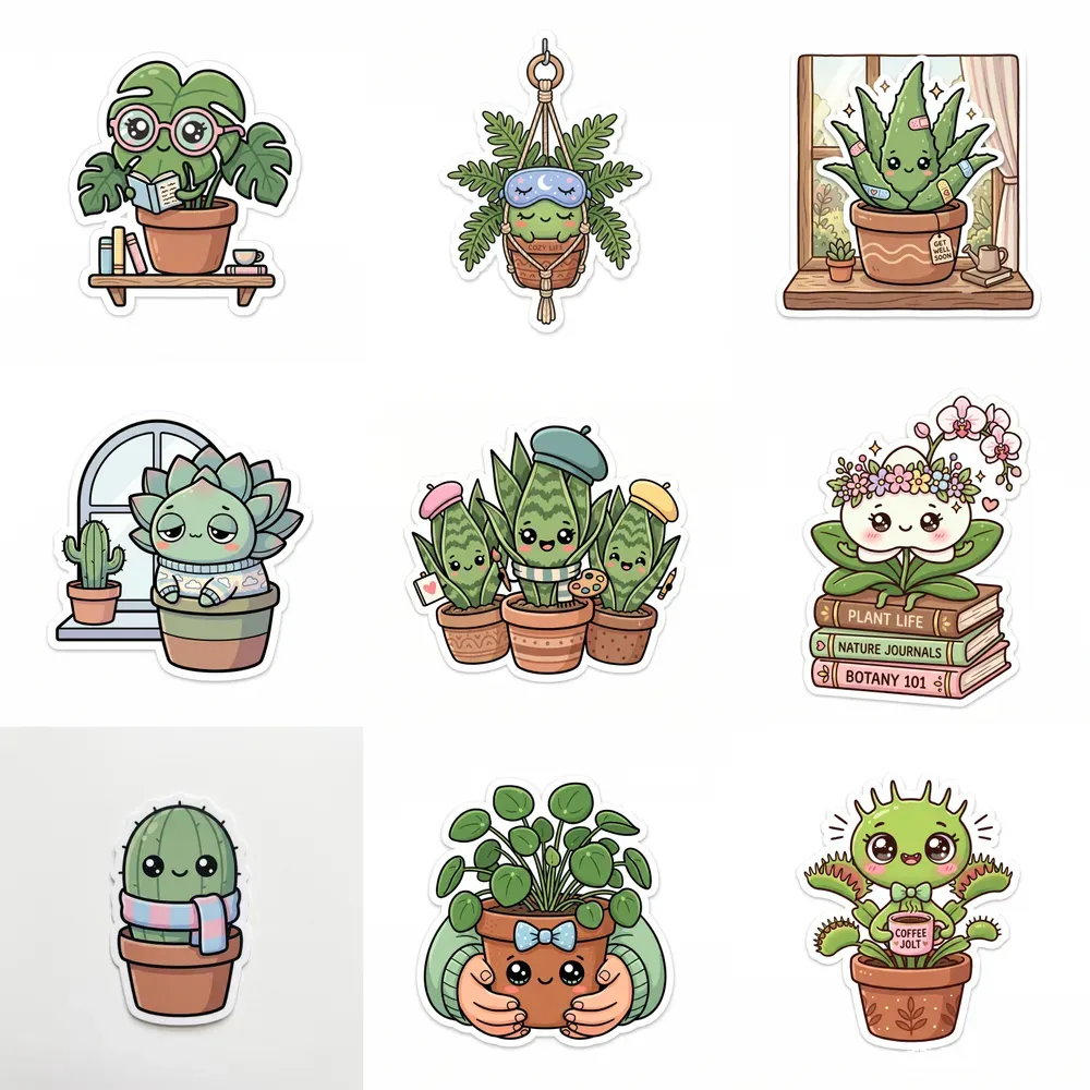 Cozy Plant Parent Sticker Packs