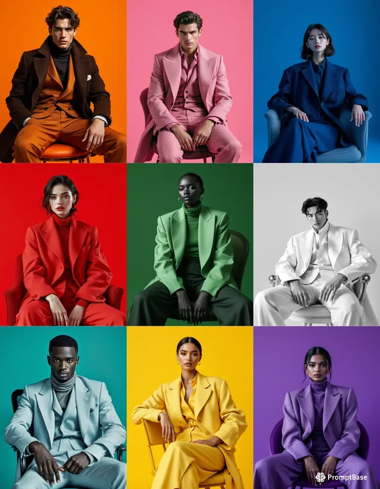 Monochromatic Fashion Model Photos