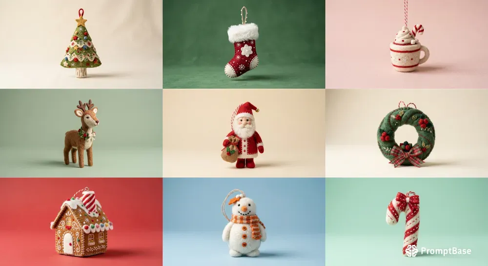 Cozy Felt Christmas Ornaments
