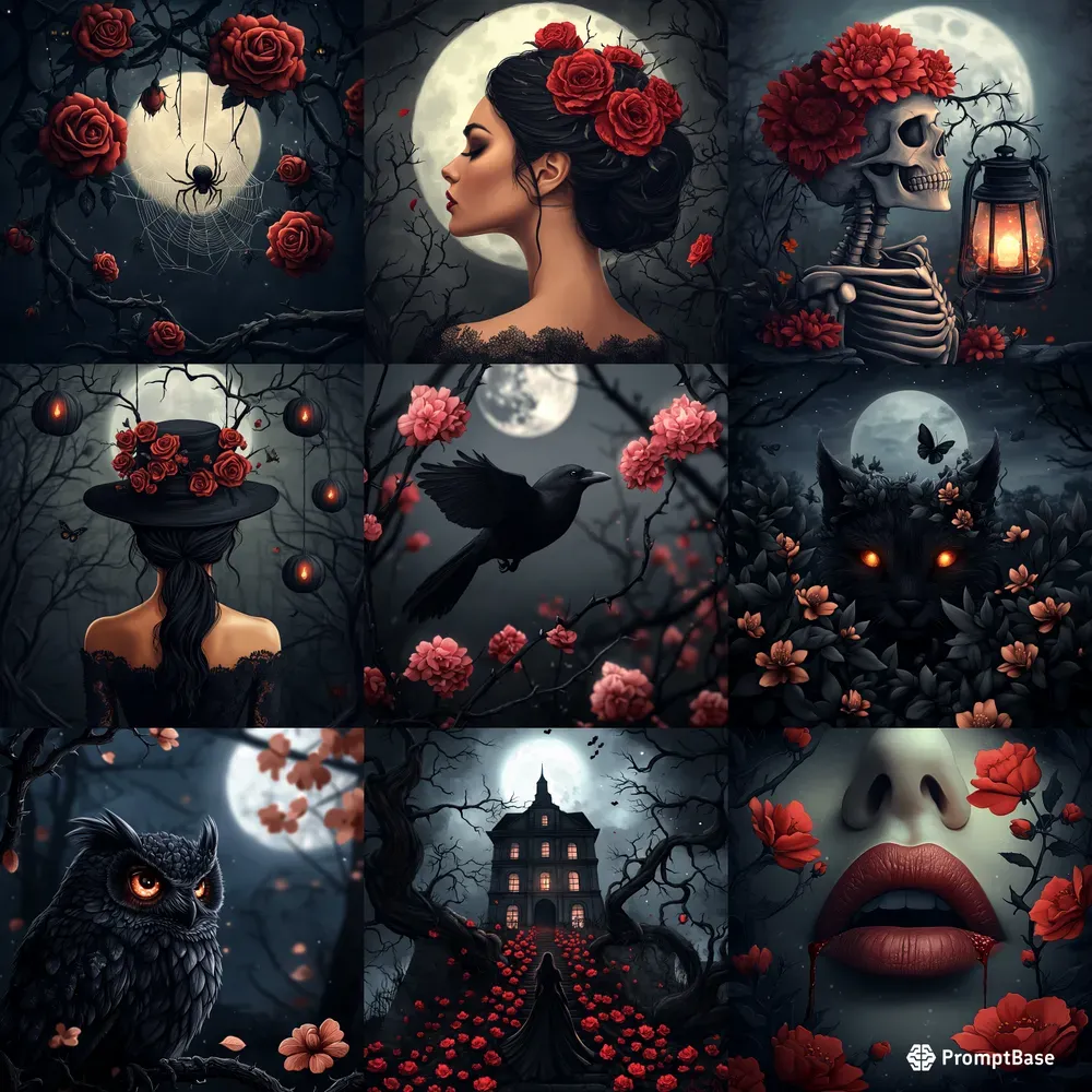 Gothic Dark Romantic Digital Artworks