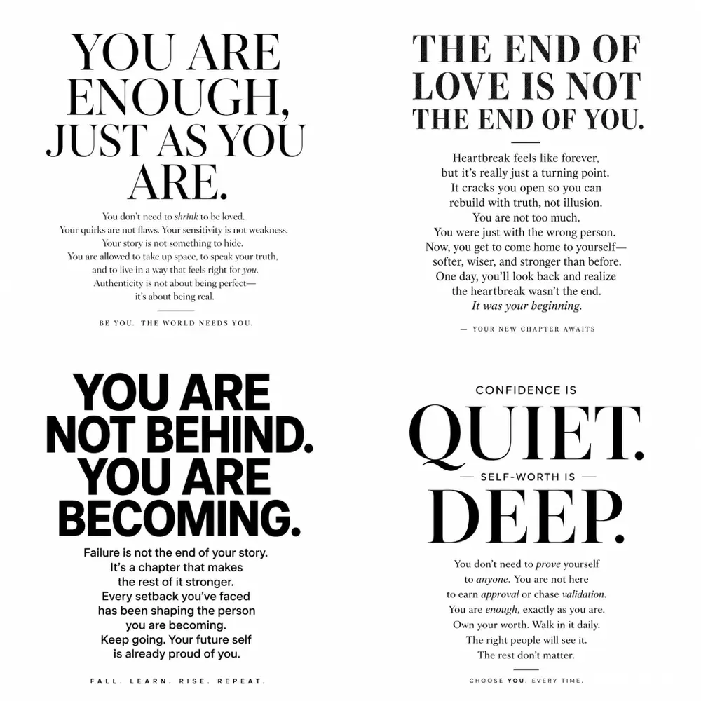 Minimalist Inspirational Quote Posters