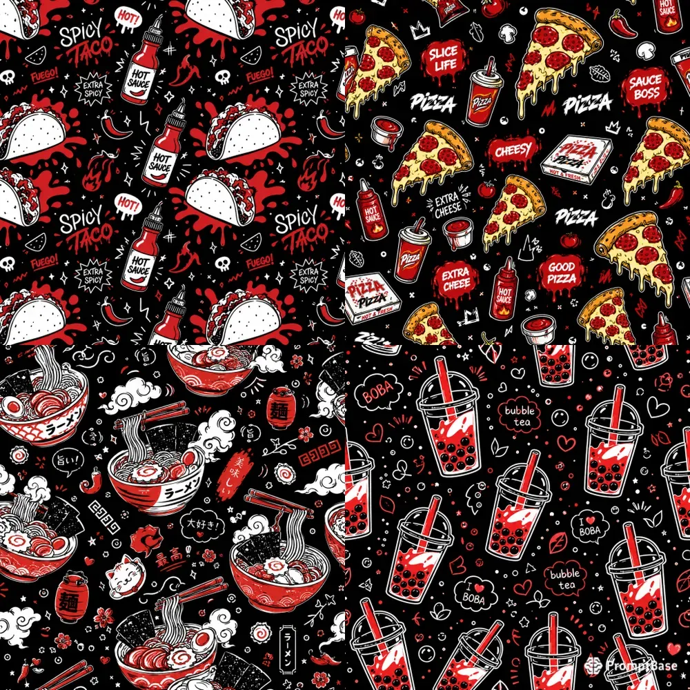 Retro Fast Food Pattern Packs Deluxe