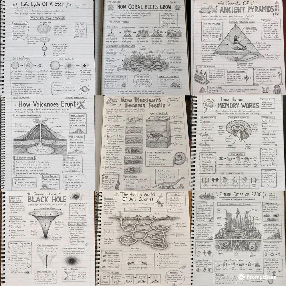 Notebook Infographic Pages