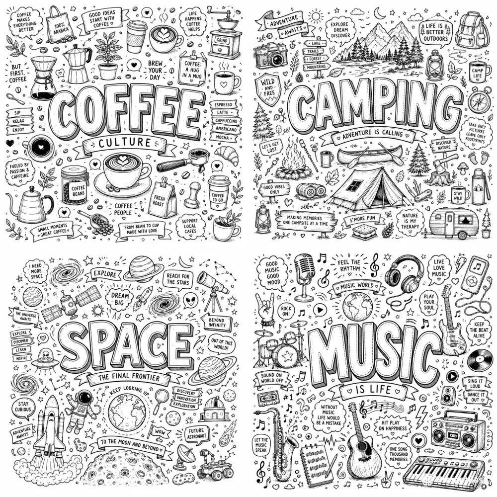 Premium Handdrawn Doodle Boards