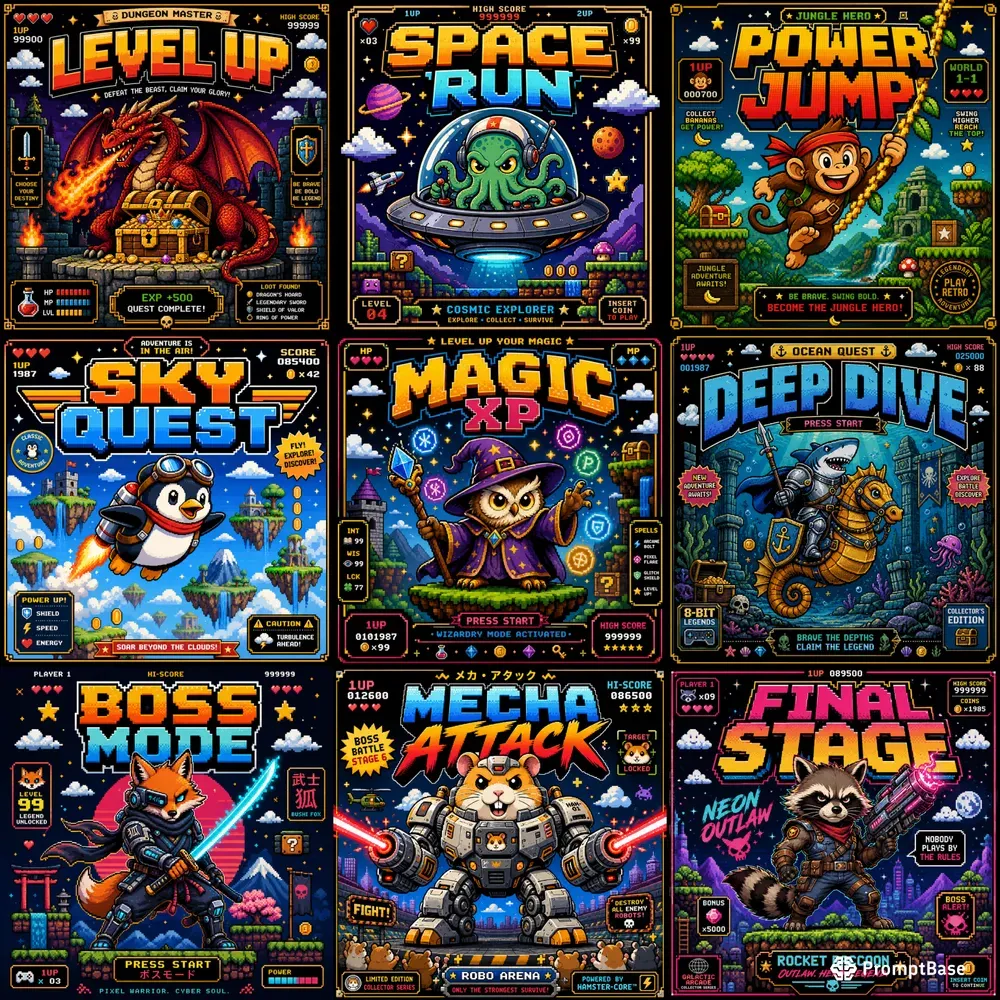 Pixel Legends Poster Packs