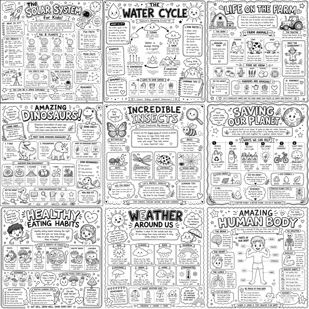 Kids Sketchnote Worksheets