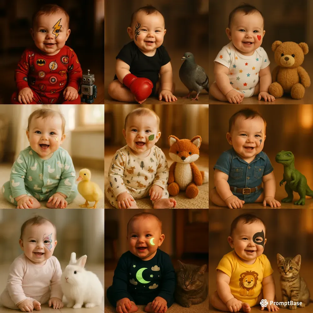 Baby Portraits Animal Companions
