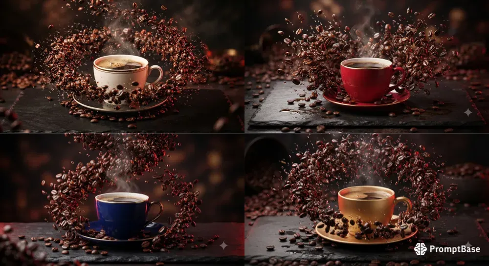 Luxury Coffee Cup Splashes