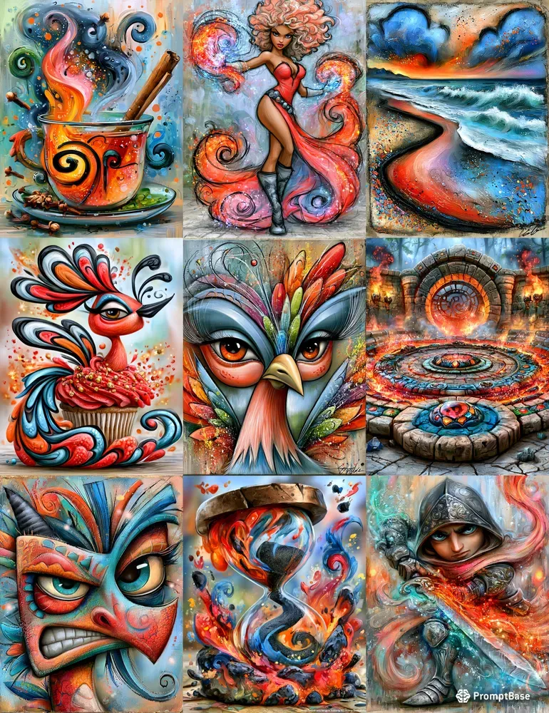 Magical Fire Elemental Junk Journals