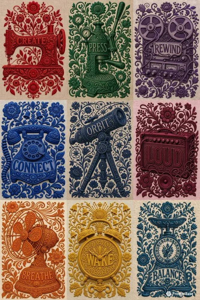Mechanical Folk Embroideries