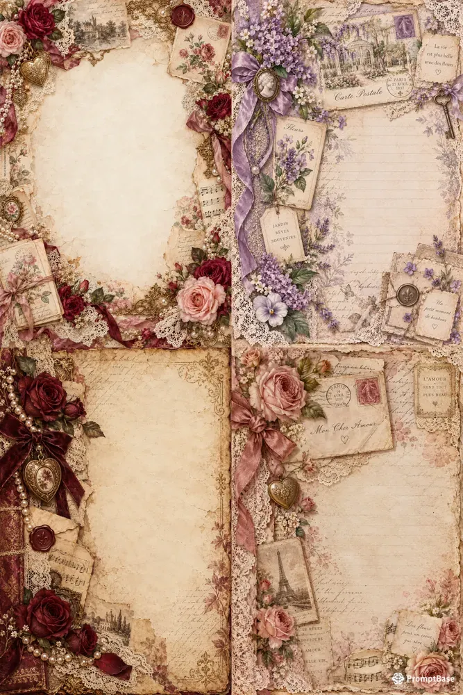 Romantic Junk Journal Page Generator