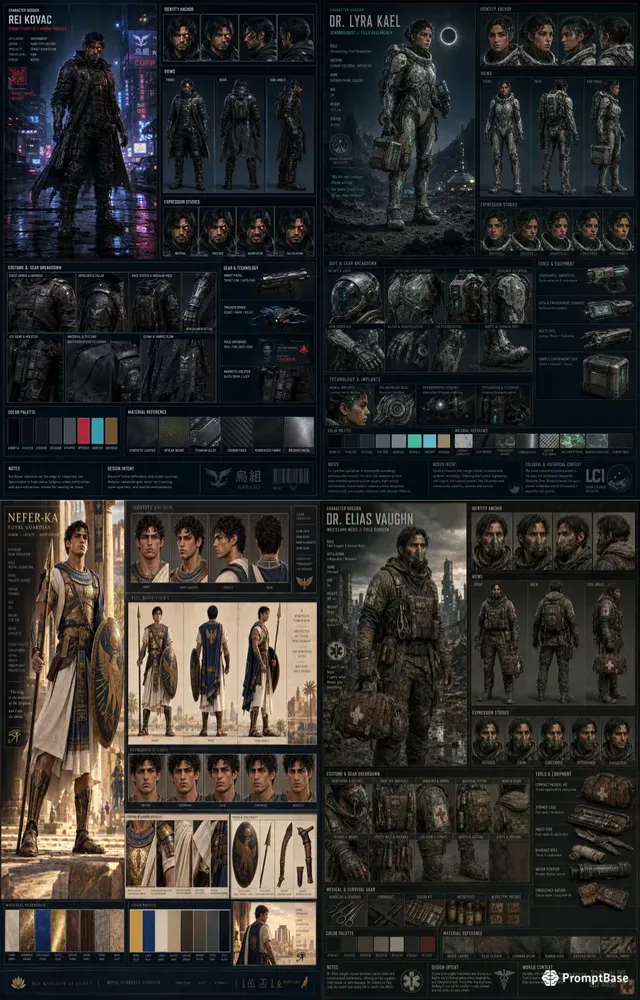 Production Character Dossiers