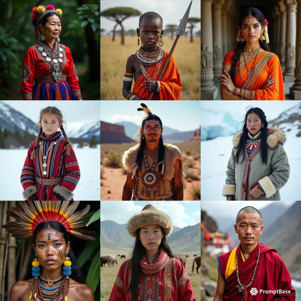 Realistic Cultural Portrait Shots