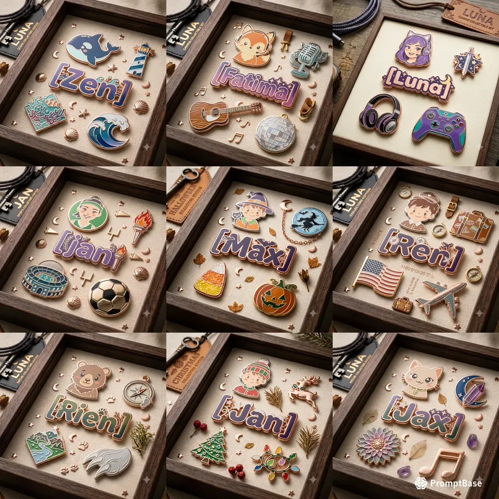 Luxury Enamel Pin Collection Showcases