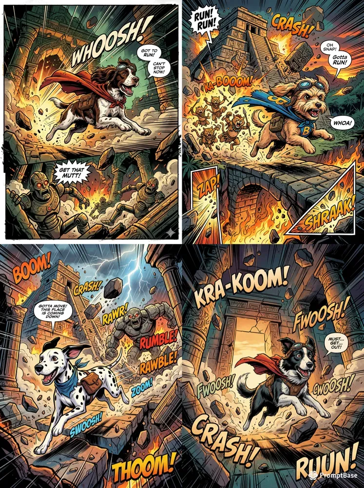 Dynamic Comic Adventure Dogs
