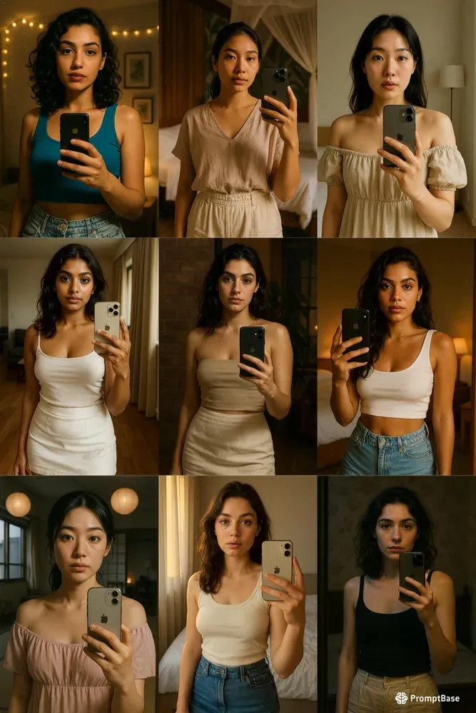 Mirror Glow Natural Beauty Selfies