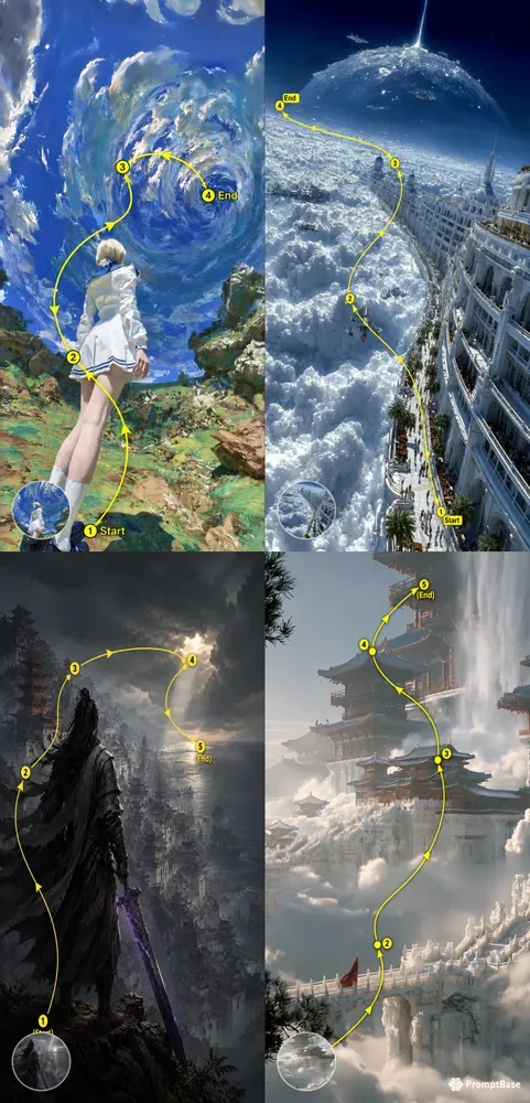 Cinematic Camera Path Visualizers