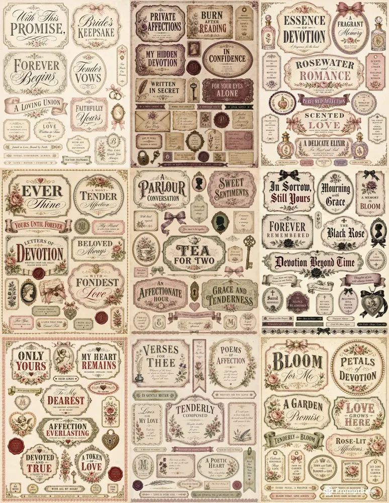 Victorian Typography Scraps
