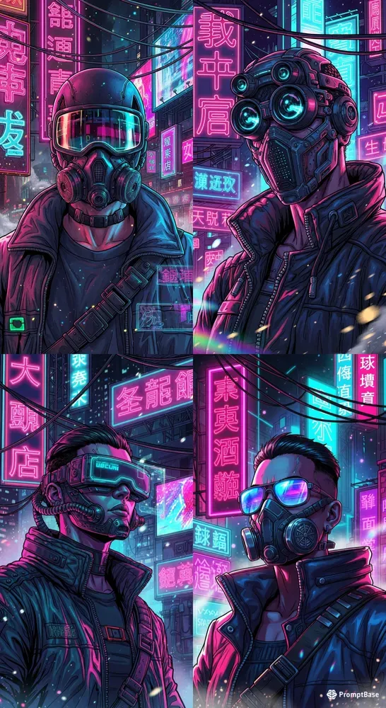 Neon Noir Icons