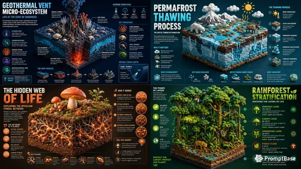 Clay Ecology Isometric Infographic Art