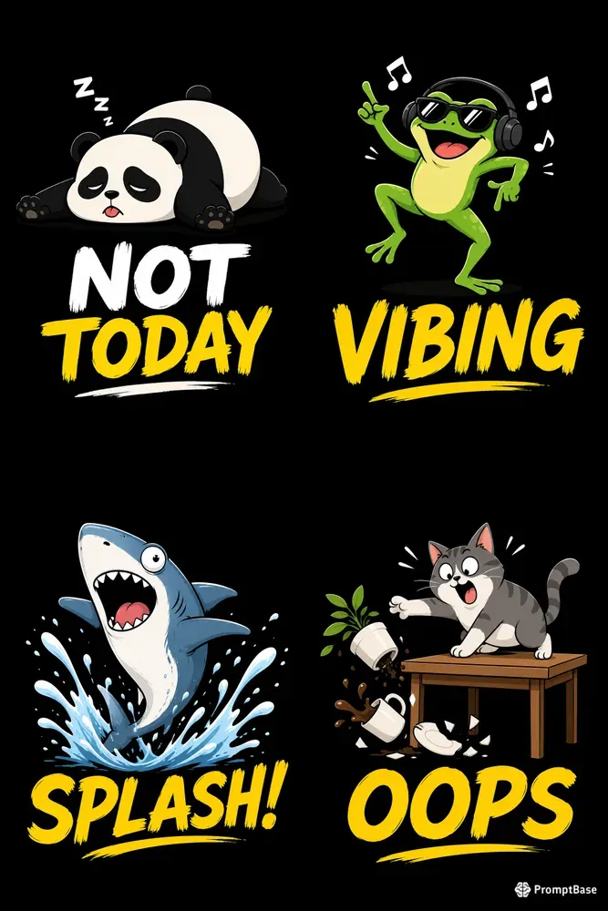 Minimal Funny Animals