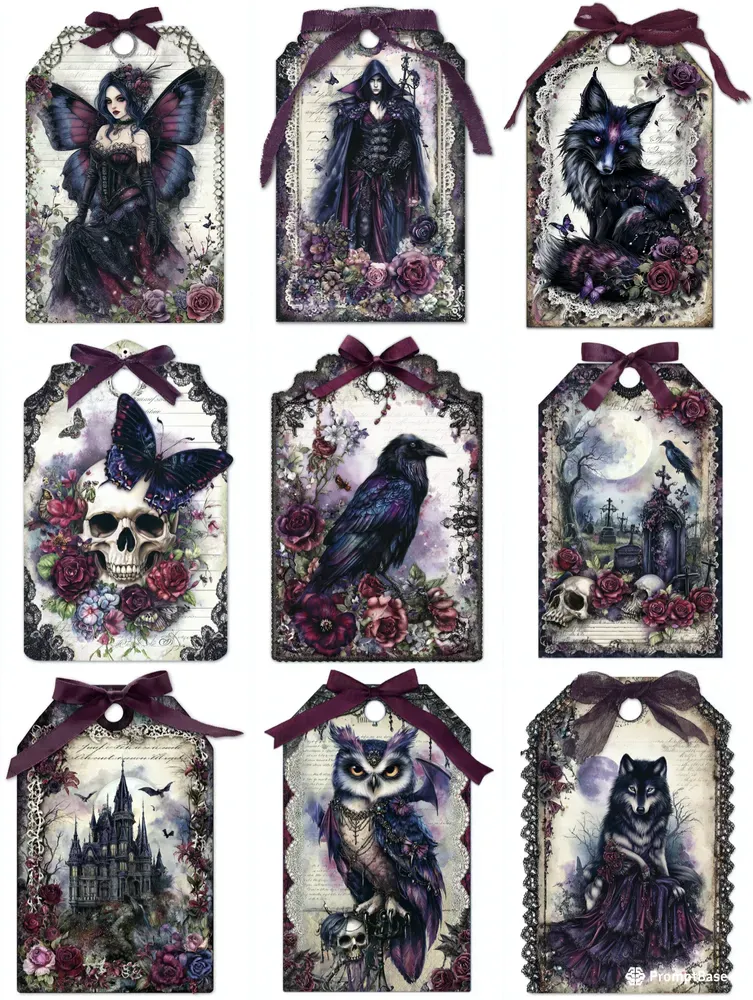 Dark Butterfly Product Tags